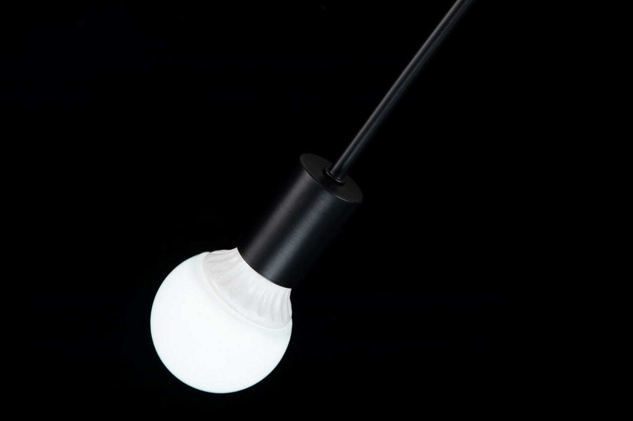 Lámpara Techo Metal Artística Salón TANGO | Negro 5 Luces E27