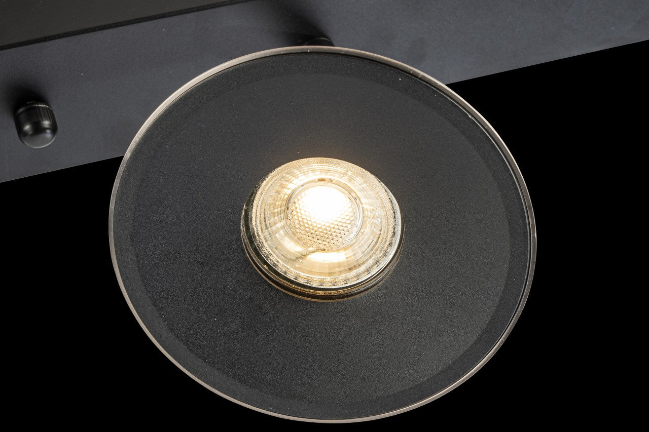 Lampara de Techo Horn 6 focos modernos con bombilla GU10 Gris