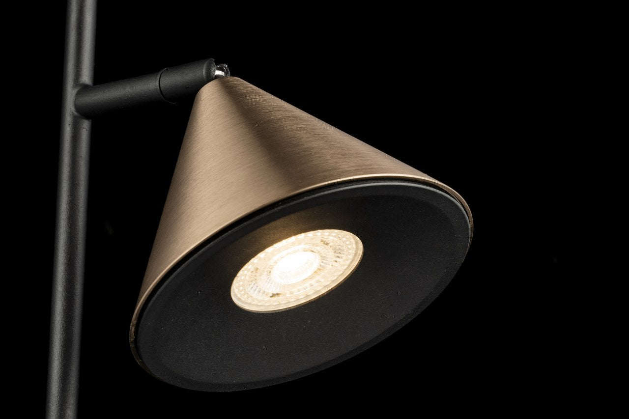 Lampara De Mesa Foco Moderno Bronce