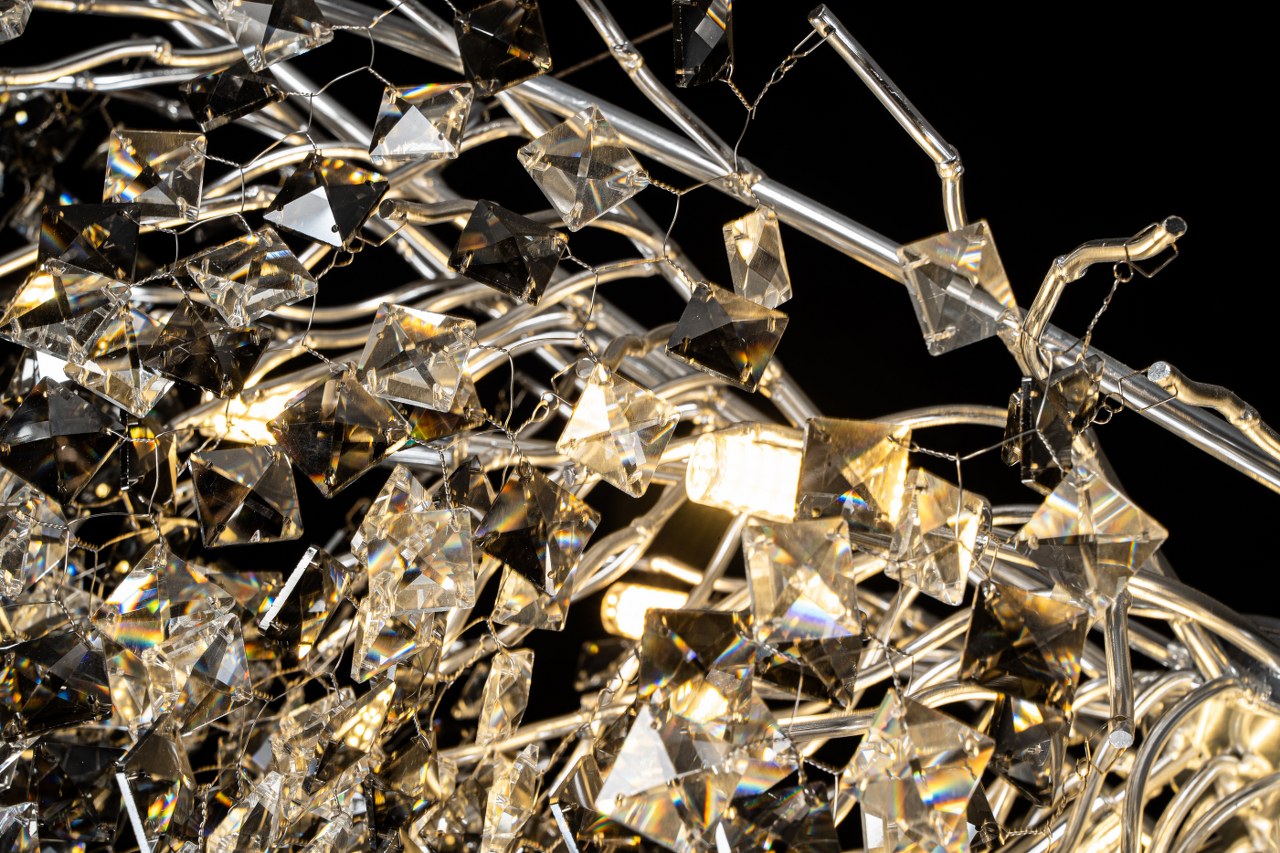 Lampara Colgante De Cristal ICEDROP PLATEADA - CLN195-L120
