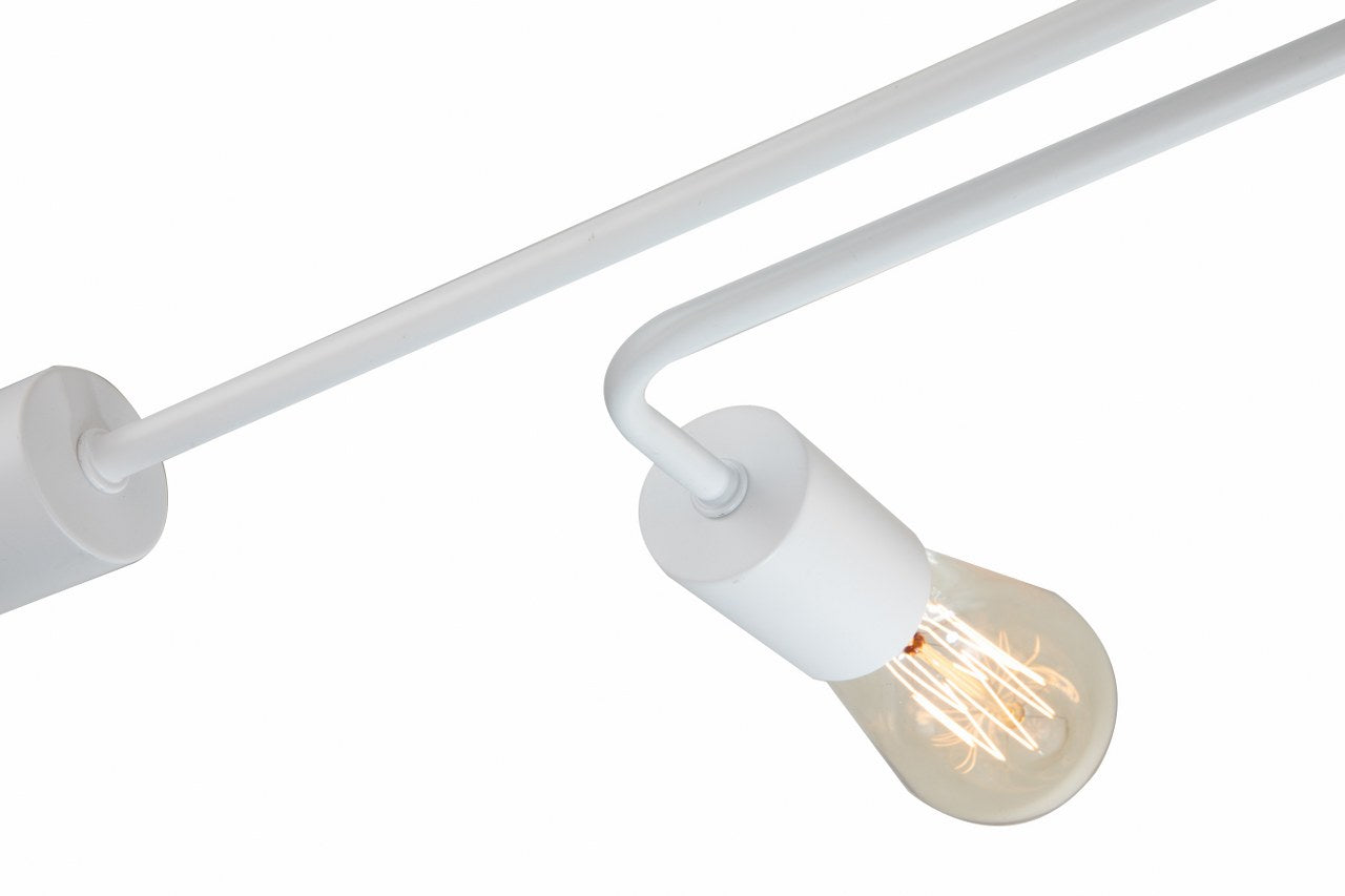 Lámpara Techo Metal Lineal Salón CLEBER | Blanco 12 Luces E27