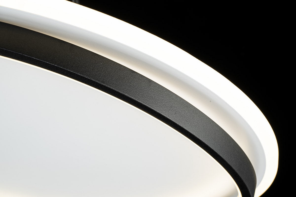 Plafón LED Circular Techo Salón DOLT | Blanco/Negro Ø50 cm