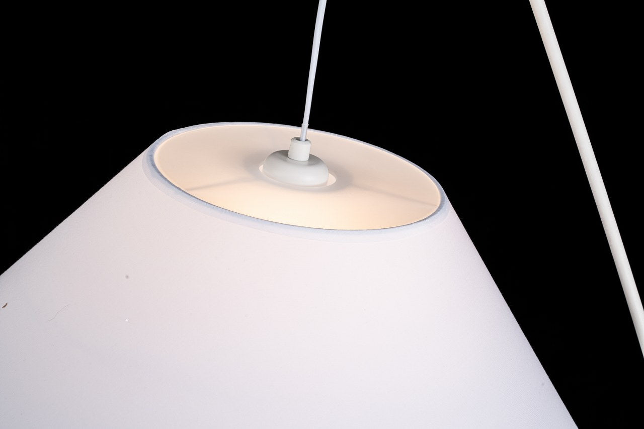 Lampara Pie Para Salon Regulable Blanco