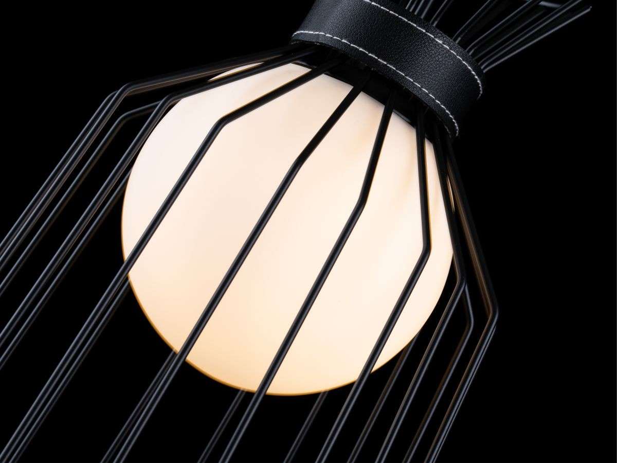 Lámpara colgante tipo jaula negro bombilla G9 BALDI LP594-1P