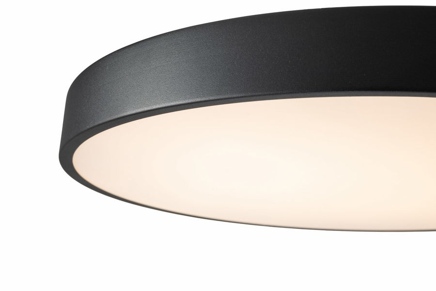 Plafón LED Circular Techo Salón CLERO | Negro Ø50 cm 4000K