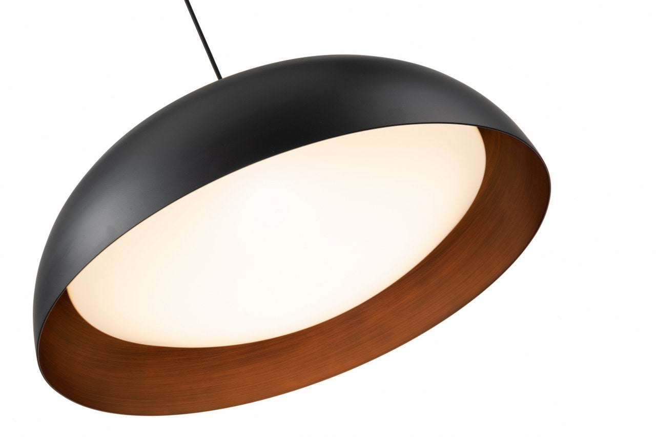 Lámpara Colgante LED Campana Comedor SEMIS | Negra CCT Atenuable
