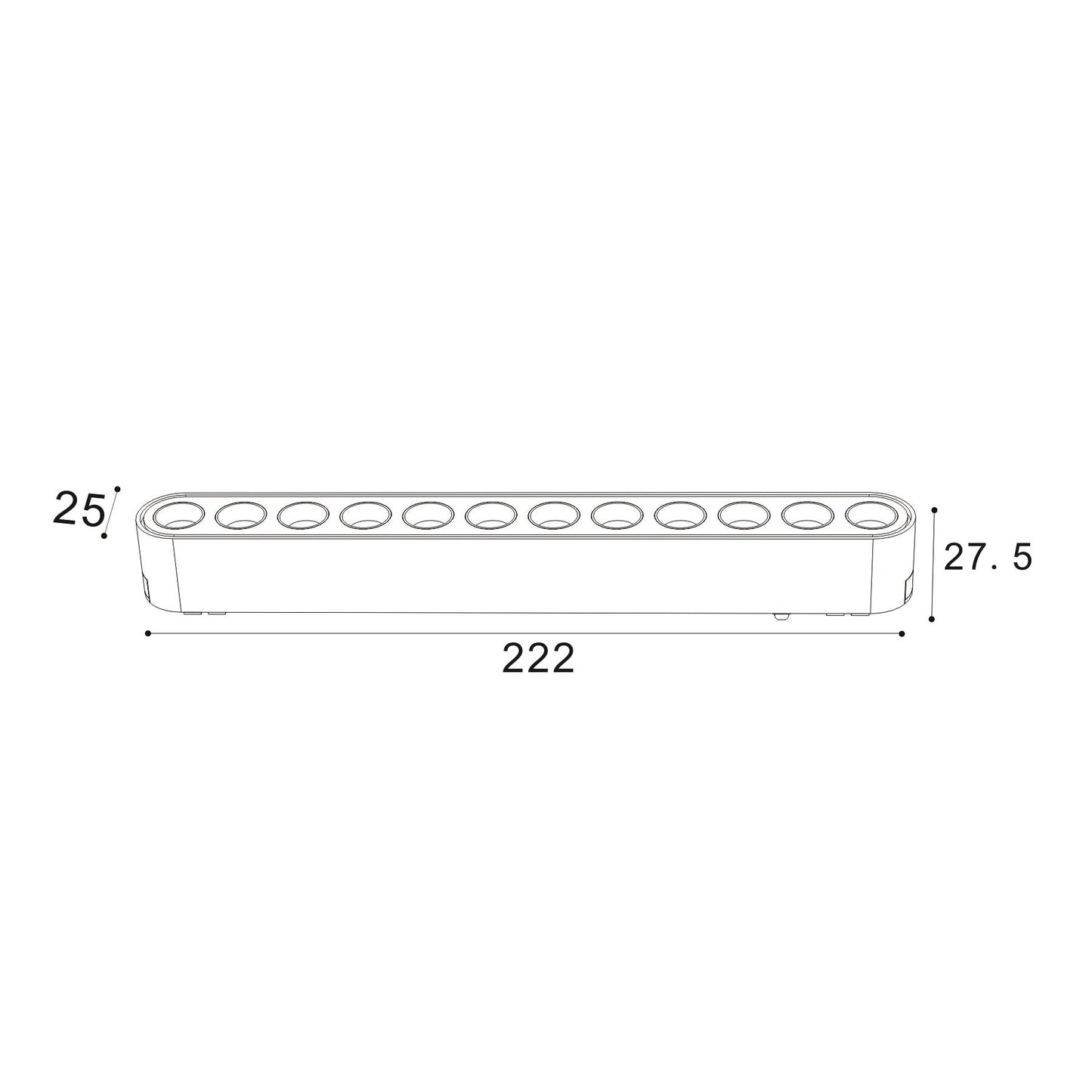 Serie SLIM Cíclope Foco Lineal Para Carril Magnético - LP9093-L22