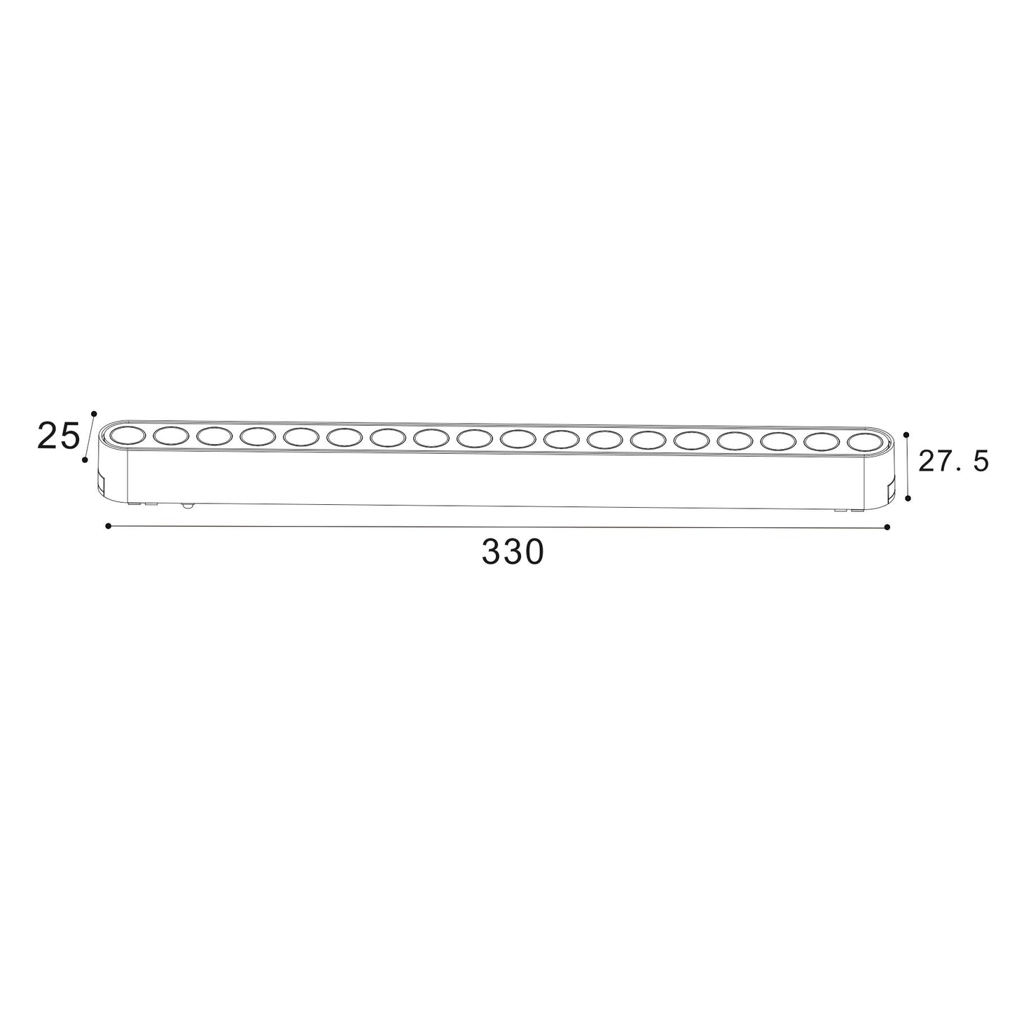 Serie SLIM Cíclope Foco Lineal Para Carril Magnético - LP9093-L33