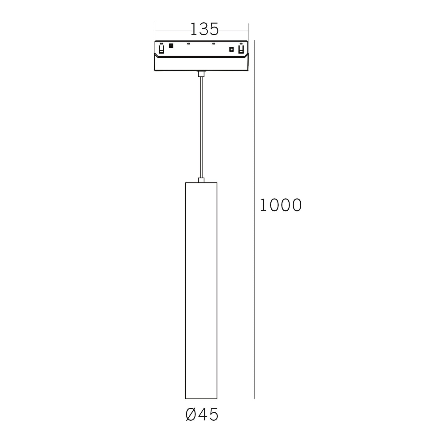Serie M20 Focos Colgantes Carril Magnético - 7W A 15W