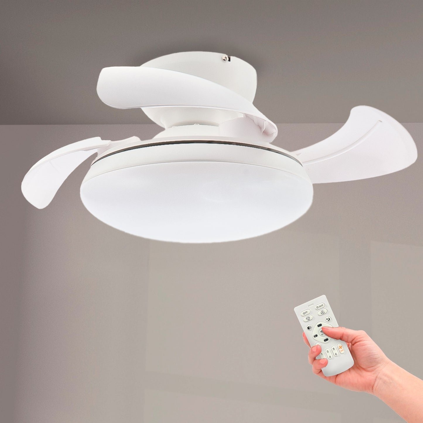 Ventilador de Techo Led White Mushroom ø72,5 Cm