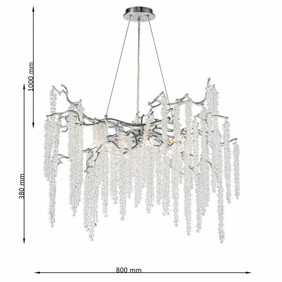 Lámpara de cristal GRAPEDROP - CLN1002-D80