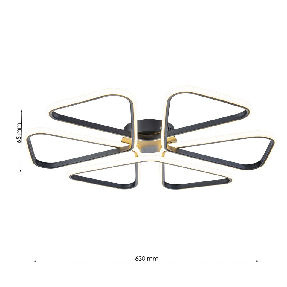 Lámpara de techo LED LOOP Negra | FL6016-C