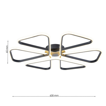 Lámpara de techo LED LOOP Negra | FL6016-C