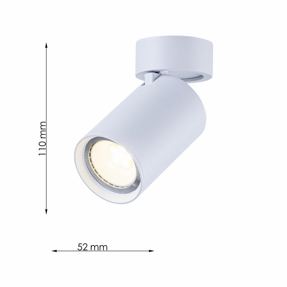 Foco Orientable con bombilla GU10 de color Blanco
