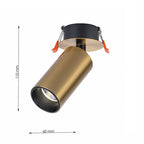 Foco orientable empotrado con LED de color Dorado