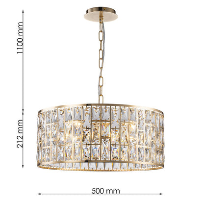 Lampara colgante de cristal Dune - LP4016-D50P