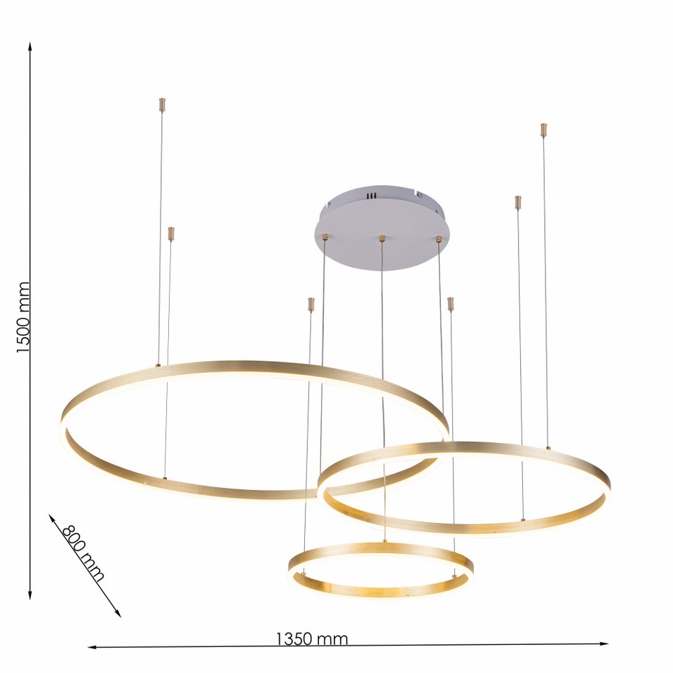 Lámpara Colgante LED Helix | Dorado CCT Atenuable - FL6037-3P