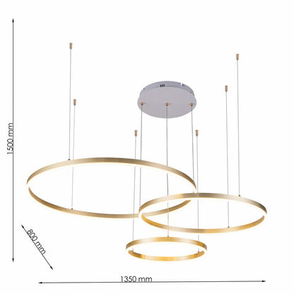 Lámpara Colgante LED Helix | Dorado CCT Atenuable - FL6037-3P