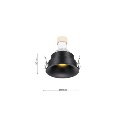 Downlight minimalista moderno Negro