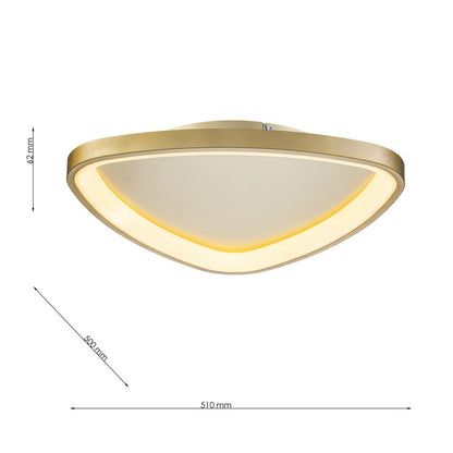 Plafón LED Triangular Techo Salón NOVA | Negro Ø51 cm CCT