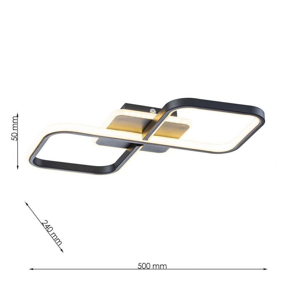 Lámpara de techo LED LOOP Negra | FL6014-C