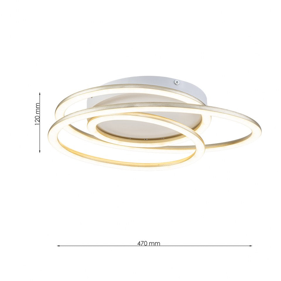 Lámpara LED Aros Circular Salón NEXUS | Negro Atenuable CCT