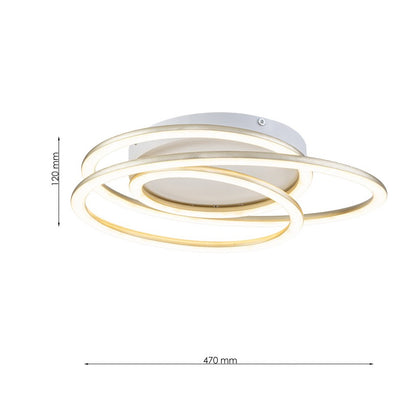Lámpara LED Aros Circular Salón NEXUS | Negro Atenuable CCT
