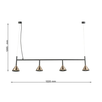 Lampara Colgante Con Tres Focos Bronce