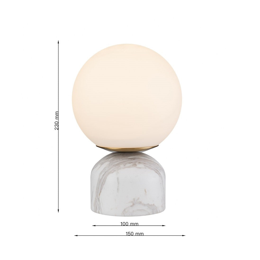 Lampara De Mesa de Marmol Moderna Blanco