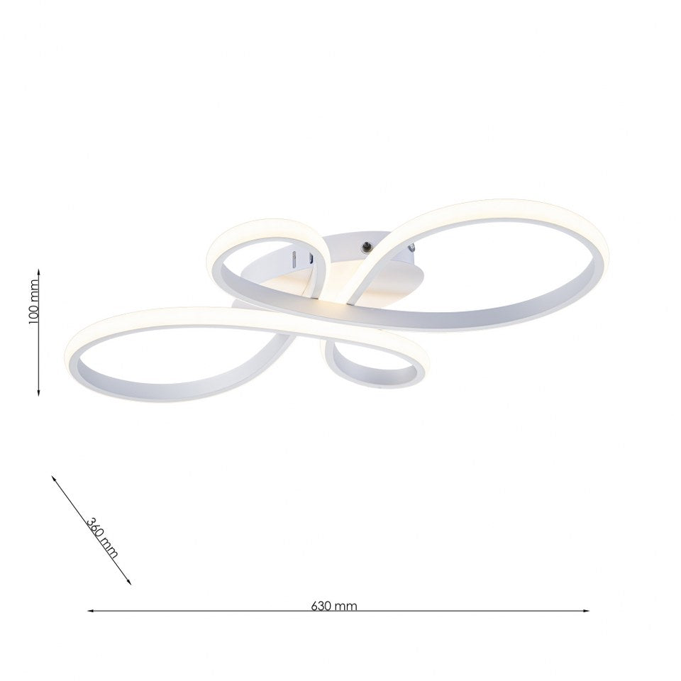 Lámpara de techo LED LOOP Blanca | FL6017-C