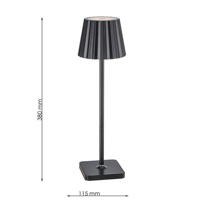 Lampara De Mesa Portatil Con Bateria CCT Negro