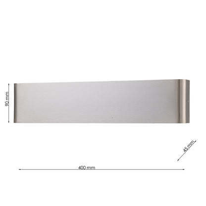 Aplique de pared interior CCT Moderno Minimalista Níquel Satinado