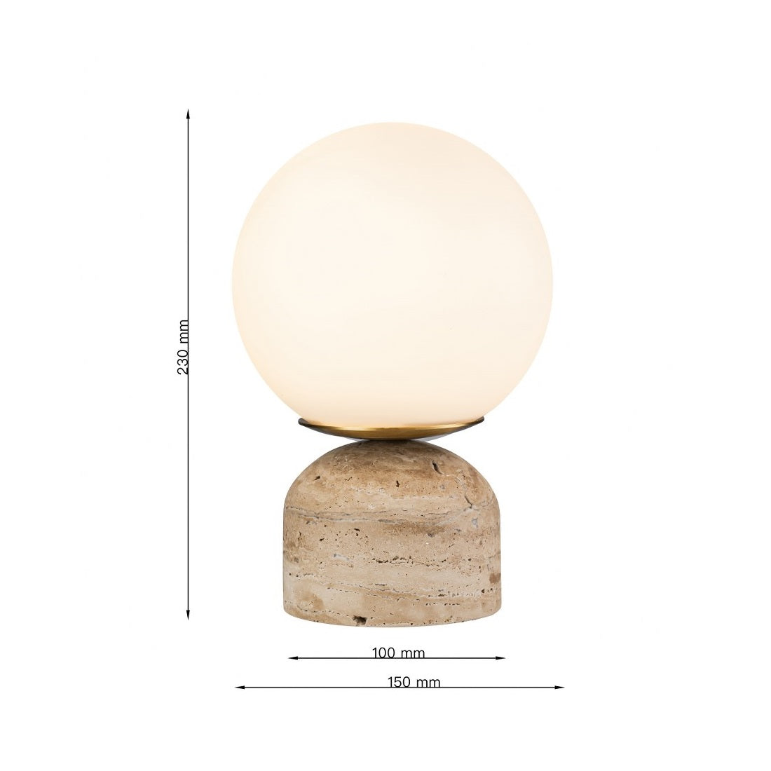 Lampara De Mesa de Marmol Moderna Beige