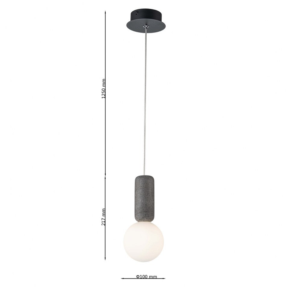 Lampara concrete Negro