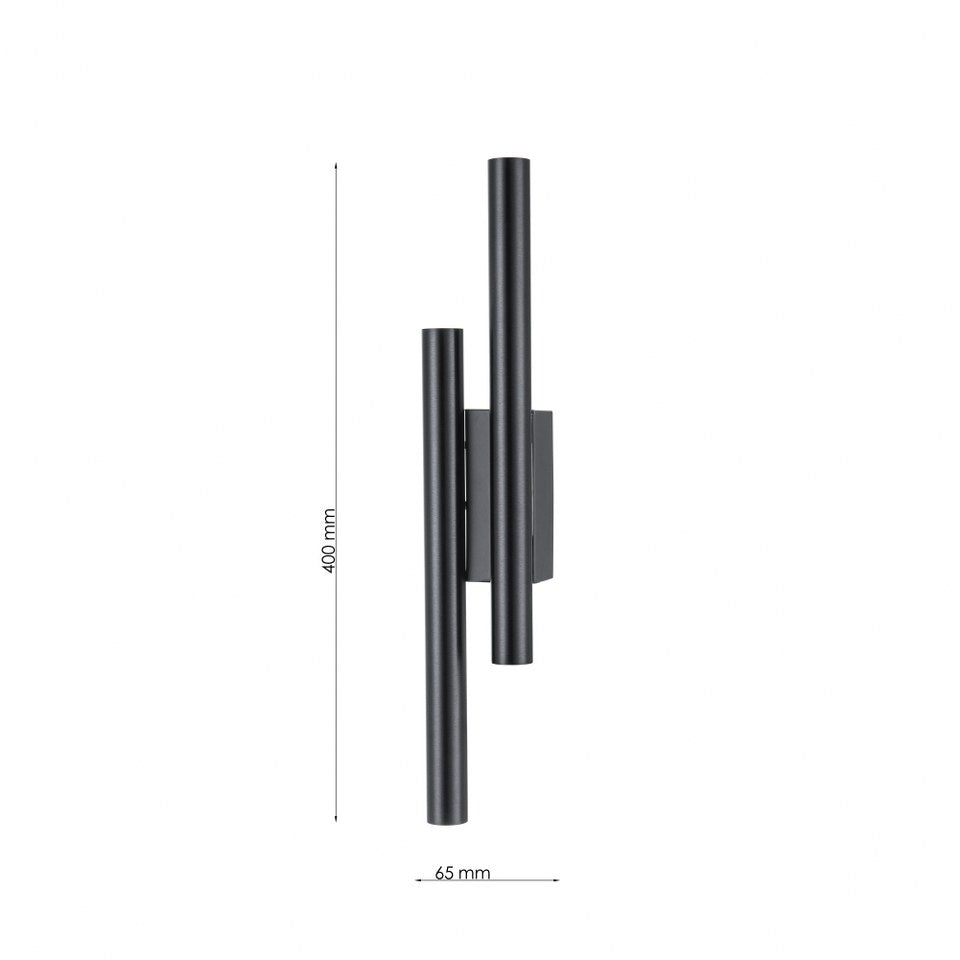 Aplique interior LED 4 bombillas G9 Negro Brillante