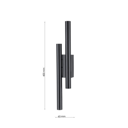 Aplique interior LED 4 bombillas G9 Negro Brillante