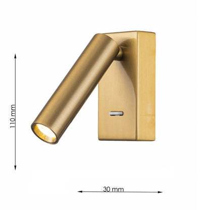 Aplique de lectura dorado