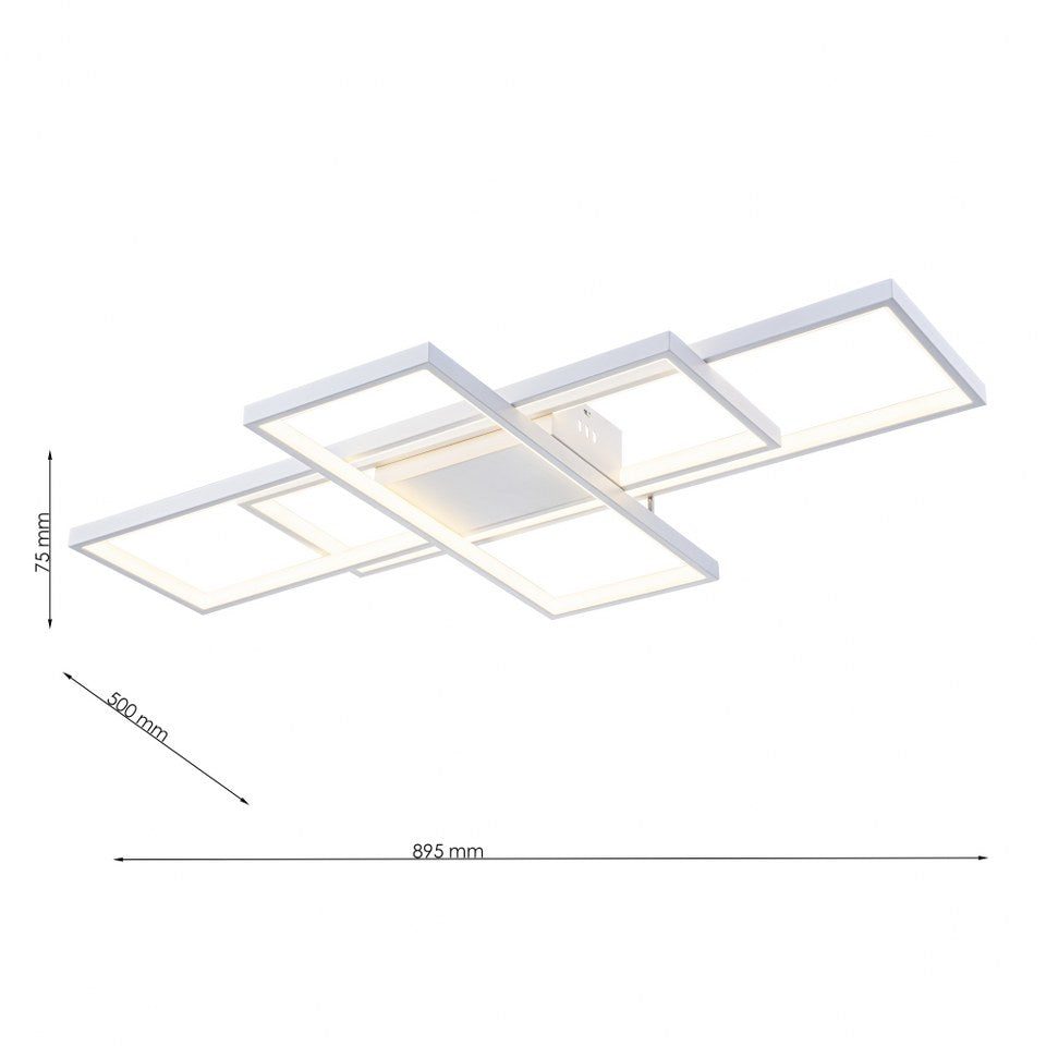 Lámpara LED Aros de Cuadrados CCT | FL6596-C