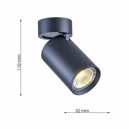 Foco Orientable con bombilla GU10 de color Negro