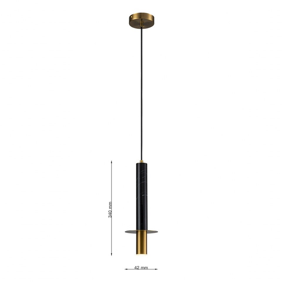 Lampara Colgante De Marmol Negro