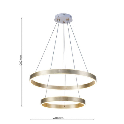 Lámpara Colgante LED Helix | Dorado CCT Atenuable - FL6034-2P