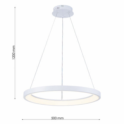 Lámpara Colgante LED Redonda | Negra/Blanca/Dorada CCT | FL6589-D50P
