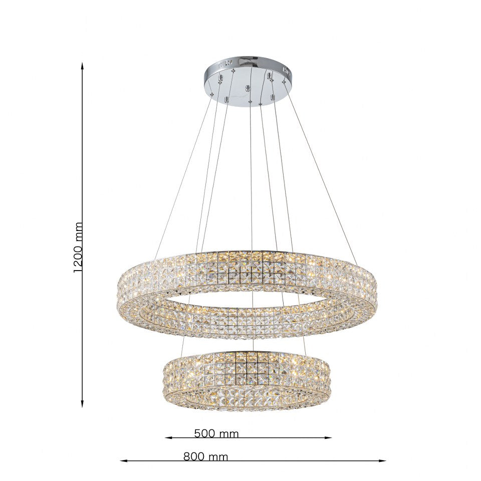 Lámpara colgante AURORA - LP112-D80+50