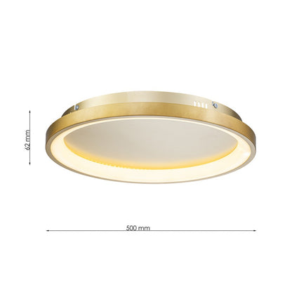 Plafón LED Circular Techo Salón NOVA | Negro Ø50 cm CCT