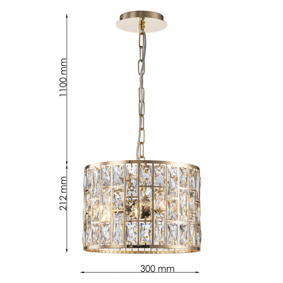 Lampara colgante de cristal Dune - LP4016-D30P
