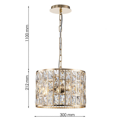 Lampara colgante de cristal Dune - LP4016-D30P