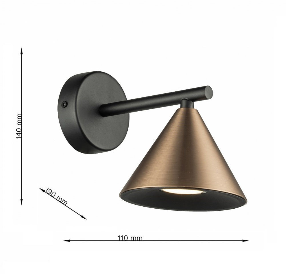 Aplique De Pared Moderno Con Bombilla GU10 Bronce