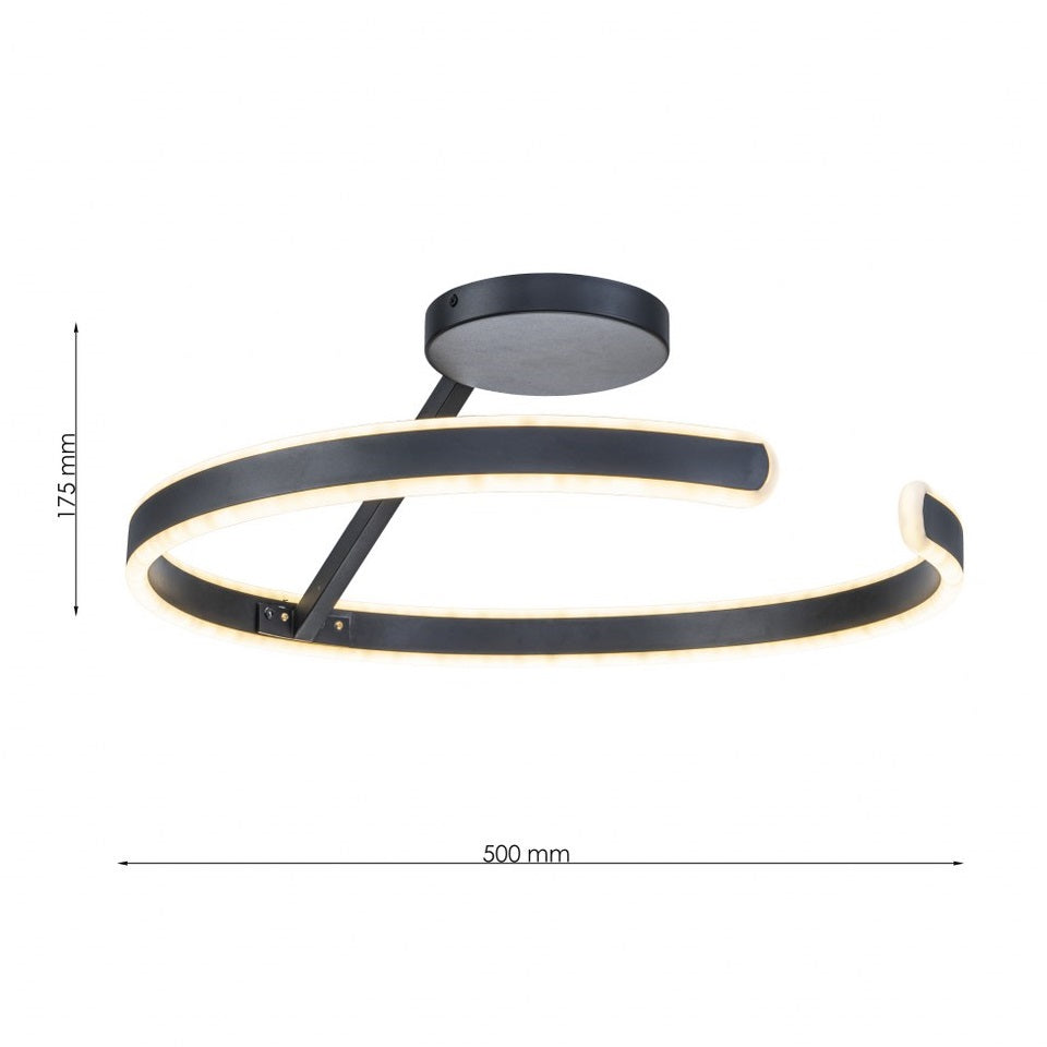 Lámpara de techo LED Arcus Negra | FL6027-C