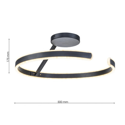 Lámpara de techo LED Arcus Negra | FL6027-C