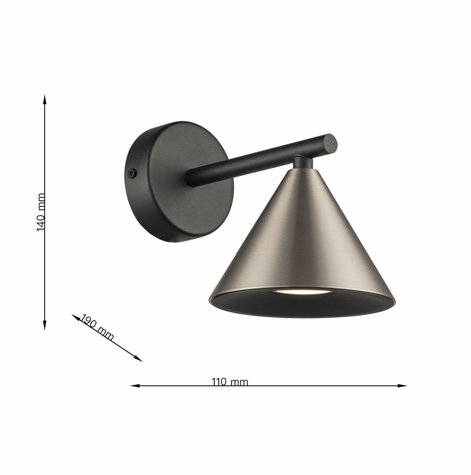 Aplique De Pared Moderno Con Bombilla GU10 Gris